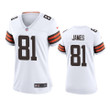 Women's Browns Jesse James Game White Jersey