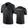 Packers Aaron Rodgers Reflective Limited Black Jersey
