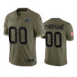 Panthers Custom Limited Jersey Olive 2022 Salute To Service