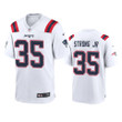Pierre Strong Jr. Patriots Game White Jersey