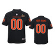 Youth Bengals Custom Black Game Fashion Jersey Super Bowl 56