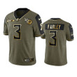 Titans Caleb Farley Limited Jersey Olive Gold 2021 Salute To Service