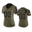 Women's Packers Custom Limited Jersey 2021 Salute To Service