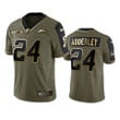 Chargers Nasir Adderley Limited Jersey Olive Gold 2021 Salute To Service