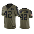 49ers Ronnie Lott Limited Jersey Olive 2021 Salute To Service