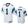 Panthers Cam Newton Game White Jersey