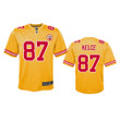 Youth Chiefs Travis Kelce Gold Jersey Inverted Game