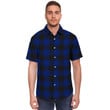 Blue Buffalo Plaid Men's Short Sleeve Shirt
