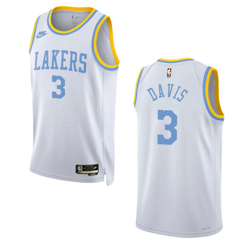 Los Angeles Lakers Anthony Davis White 75 Anniversary 2022-23 Classic Edition Jersey