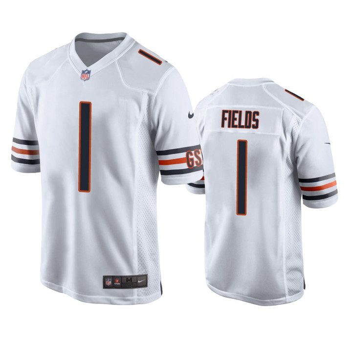 Bears Justin Fields 2021 NFL Draft White Game Jersey