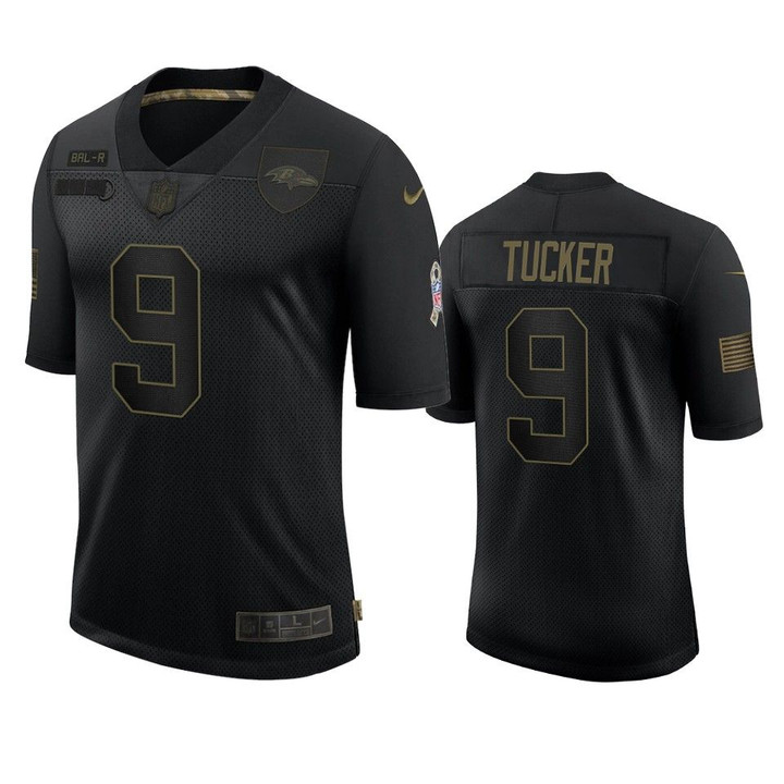 Ravens Justin Tucker Limited Jersey Black 2020 Salute To Service
