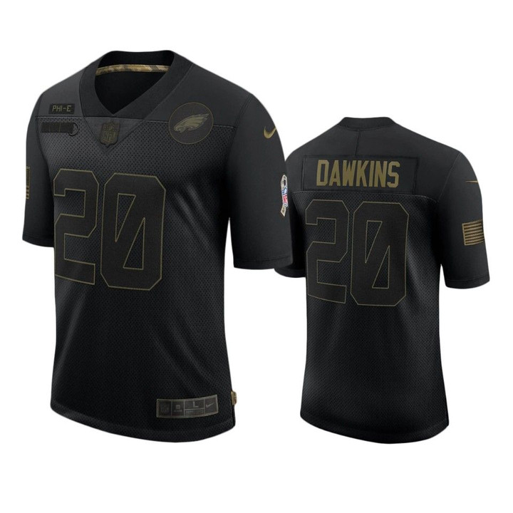 Eagles Brian Dawkins Limited Jersey Black 2020 Salute to Service