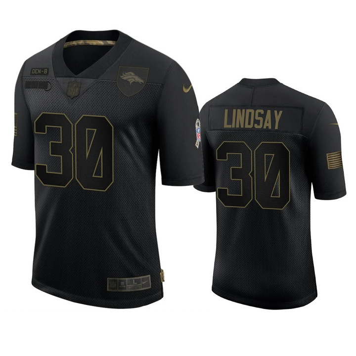 Broncos Phillip Lindsay Limited Jersey Black 2020 Salute to Service