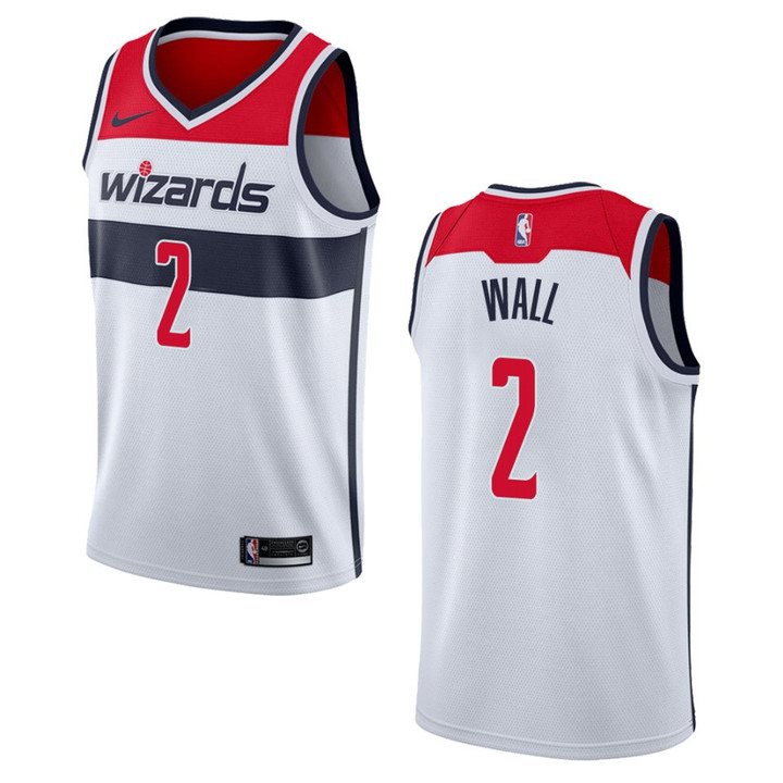 Men's Washington Wizards #2 John Wall Association Swingman Jersey - White