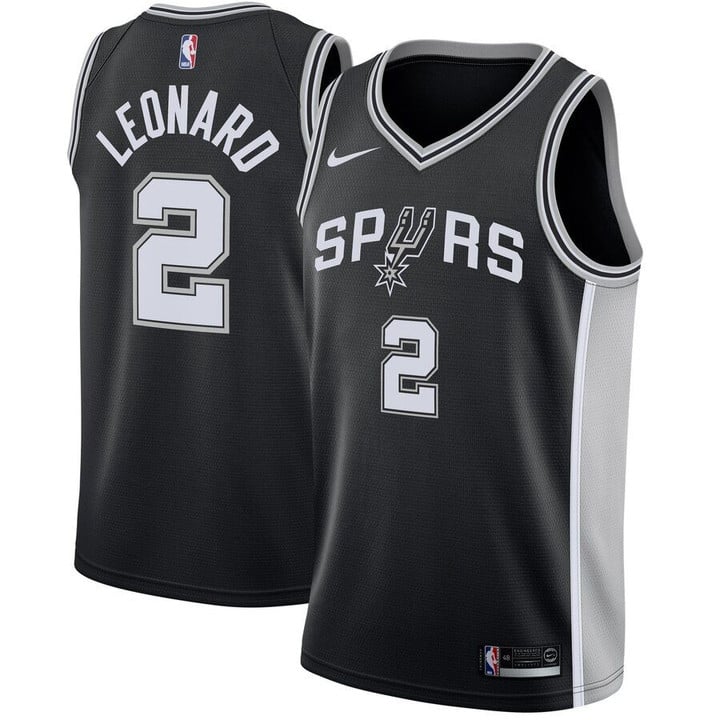 Kawhi Leonard San Antonio Spurs Nike Swingman Jersey Black - Icon Edition
