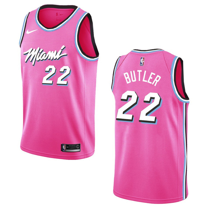 Men's Miami Heat #22 Jimmy Butler Earned Swingman Jersey - Pink