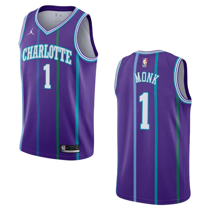 Men's Charlotte Hornets #1 Malik Monk Hardwood Classics Swingman Jersey - Purple
