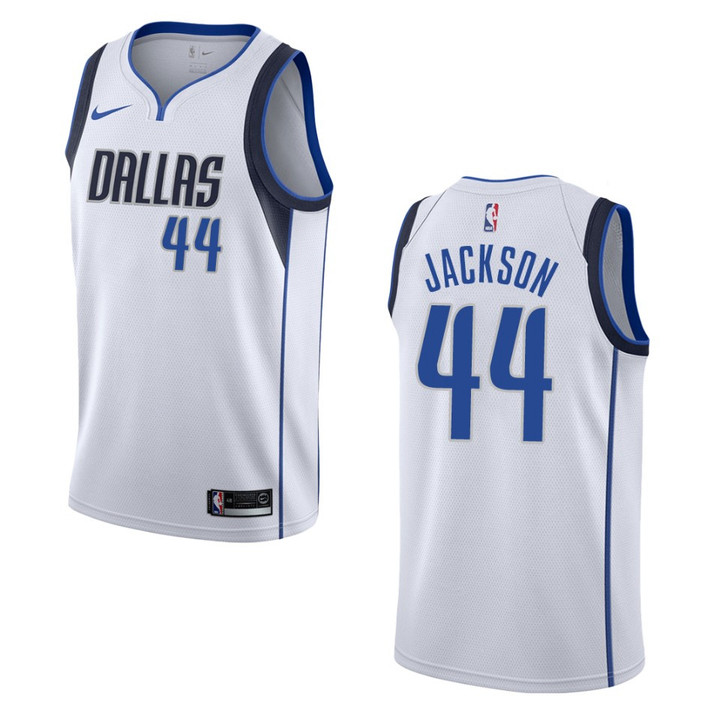 Men's Dallas Mavericks #44 Justin Jackson Association Swingman Jersey - White