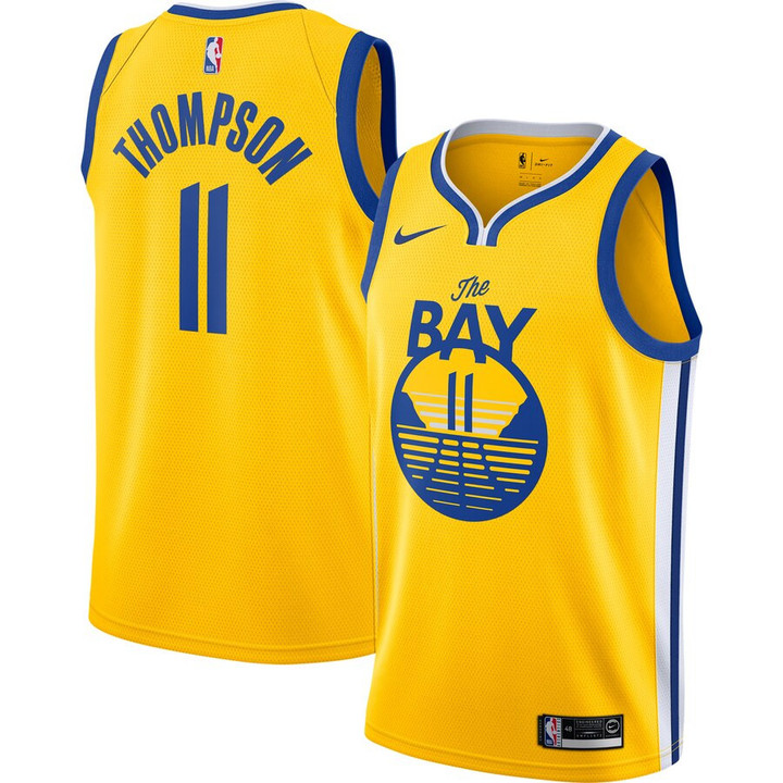 Klay Thompson Golden State Warriors Nike Finished Swingman Jersey Gold - Statement Edition