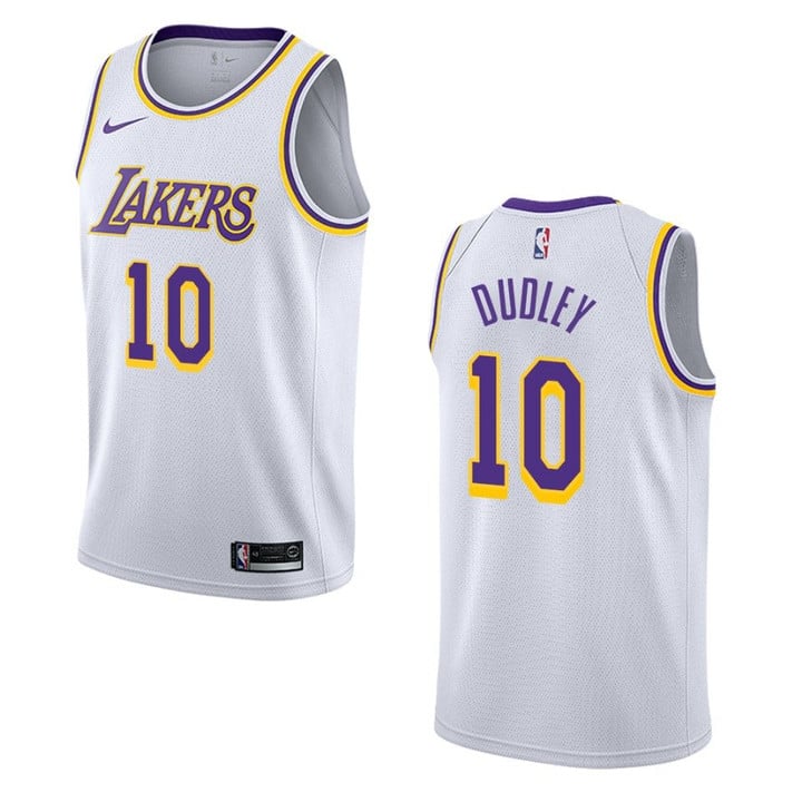 Men's Los Angeles Lakers #10 Jared Dudley Association Swingman Jersey - White