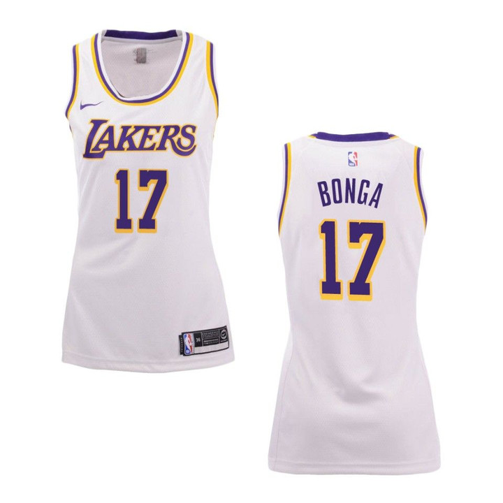 Women's Los Angeles Lakers #17 Isaac Bonga Association Swingman Jersey - White