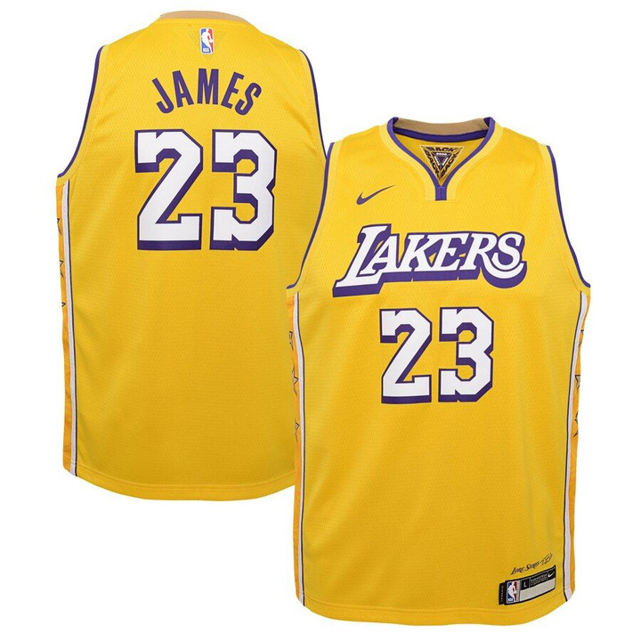 LeBron James Los Angeles Lakers Nike Youth Swingman Jersey Yellow - City Edition
