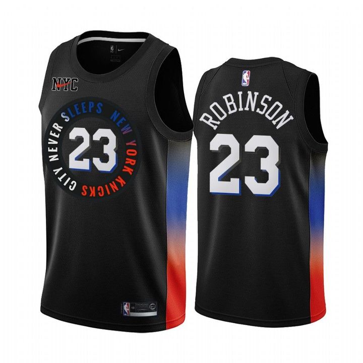 Mitchell Robinson New York Knicks Black City Edition 2020-21 Jersey