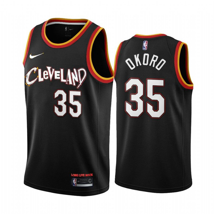 Isaac Okoro Cleveland Cavaliers 2020-21 Black City Jersey New Uniform