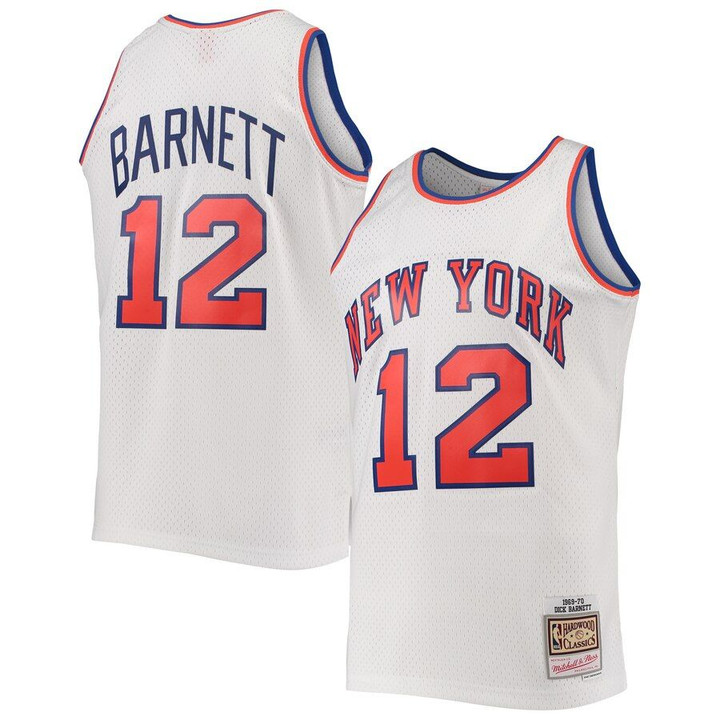 Dick Barnett New York Knicks Mitchell & Ness Hardwood Classics 1969-70 Swingman Jersey - White