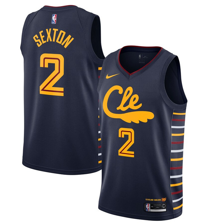 Collin Sexton Cleveland Cavaliers Nike 2019/20 Finished Swingman Jersey Navy - City Edition
