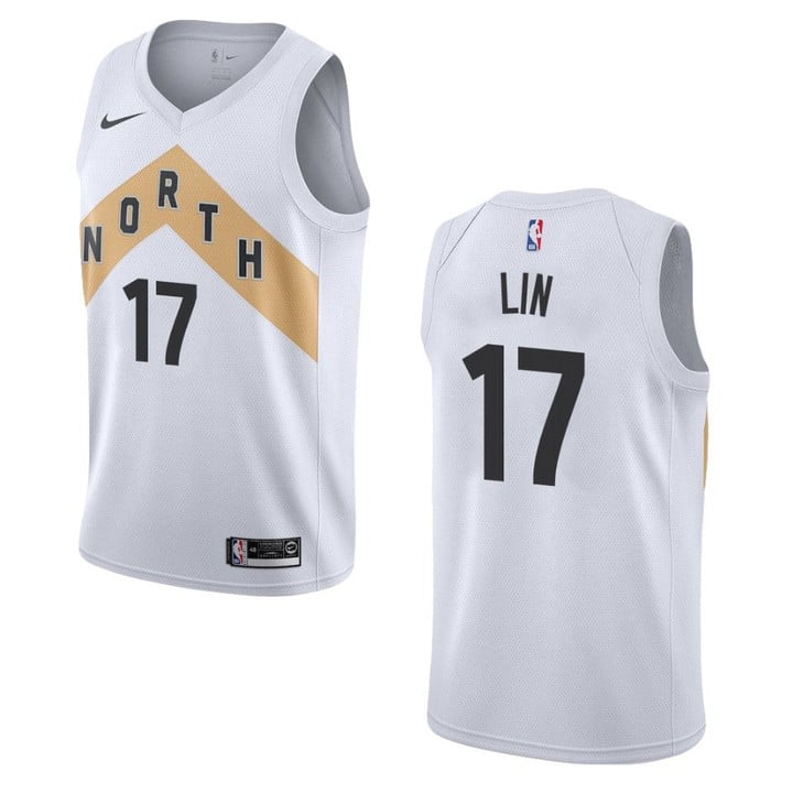 2019-20 Men's Toronto Raptors #17 Jeremy Lin City Swingman Jersey - White