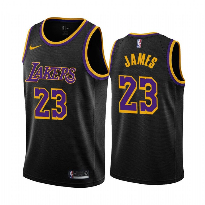 2020-21 Los Angeles Lakers LeBron James Earned Edition Black #23 Jersey