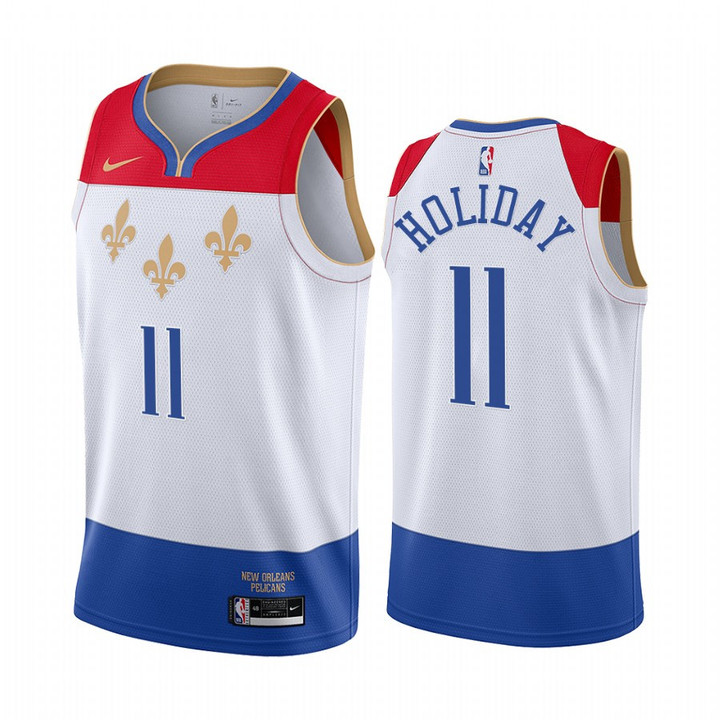 Jrue Holiday New Orleans Pelicans White City Edition 2020-21 Jersey
