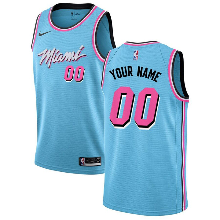 Miami Heat Nike 2019/20 Swingman Custom Jersey Blue - City Edition