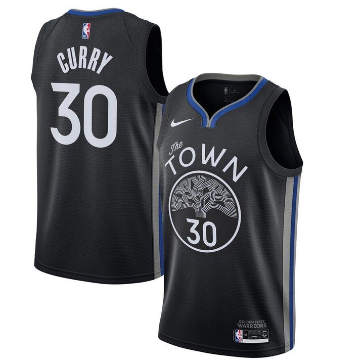 Stephen Curry Golden State Warriors Nike 2019/20 Finished Swingman Jersey Black - City Edition