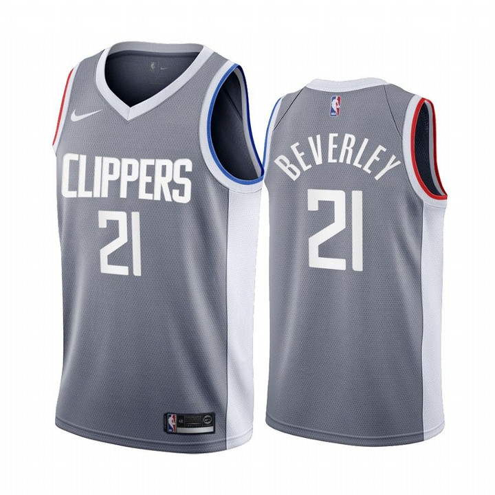 2020-21 LA Clippers Patrick Beverley Earned Edition Gray #21 Jersey