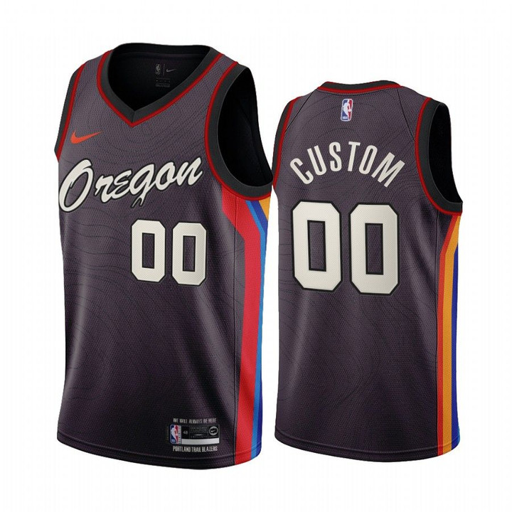 Custom Portland Trail Blazers Chocolate City Edition Oregon 2020-21 Jersey