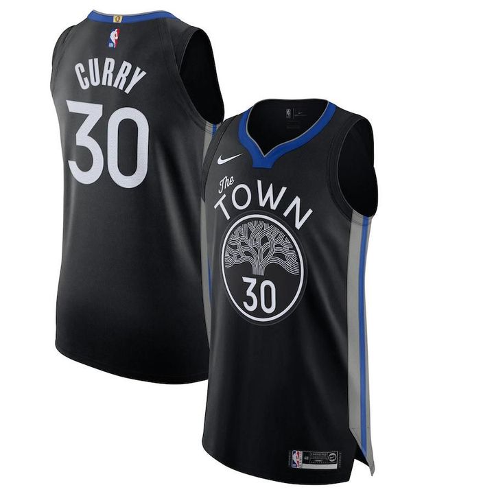 Stephen Curry Golden State Warriors Nike 2019/20 Finished Jersey Black - City Edition