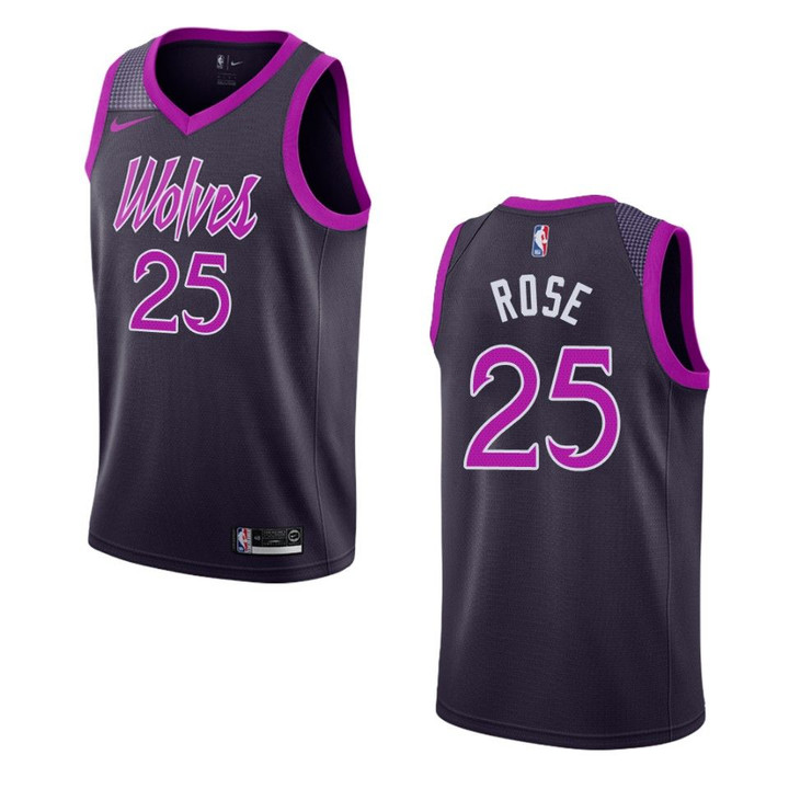 2019-20 Men's Minnesota Timberwolves #25 Derrick Rose City Swingman Jersey - Purple