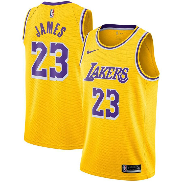 LeBron James Los Angeles Lakers Nike Youth 2018/19 Swingman Jersey Gold - Icon Edition