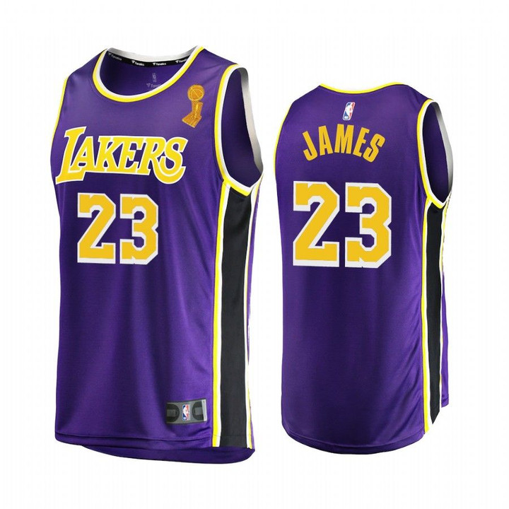 LeBron James Lakers 2020 NBA Finals Champions Purple Jersey Replica Statement