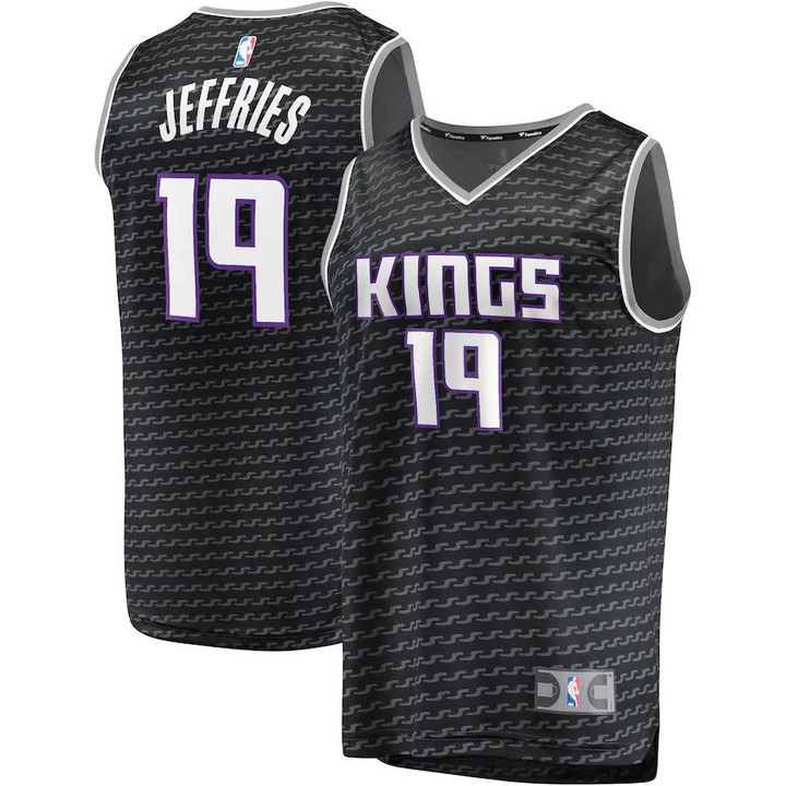 DaQuan Jeffries Sacramento Kings Fanatics Branded Fast Break Player Jersey - Statement Edition - Black