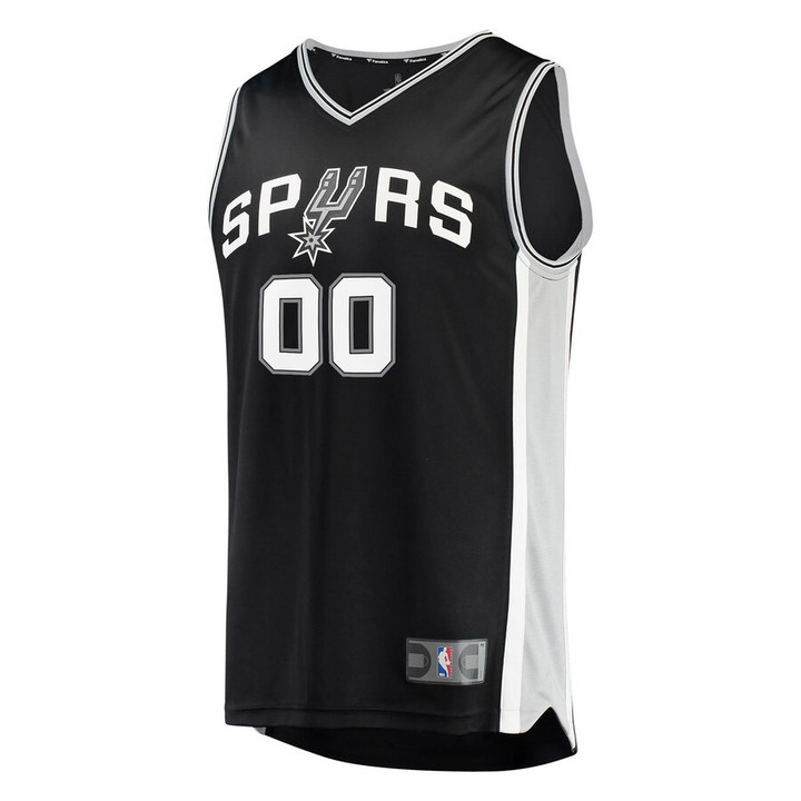 San Antonio Spurs Fanatics Branded Youth Fast Break Custom Replica Jersey Black - Icon Edition
