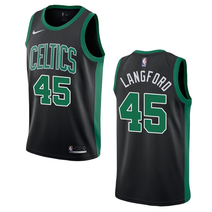 Men's Boston Celtics #45 Romeo Langford Statement Swingman Jersey - Black