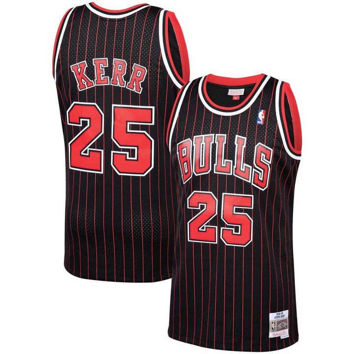 Steve Kerr Chicago Bulls Mitchell & Ness 1995-96 Hardwood Classics Swingman Player Jersey - Black