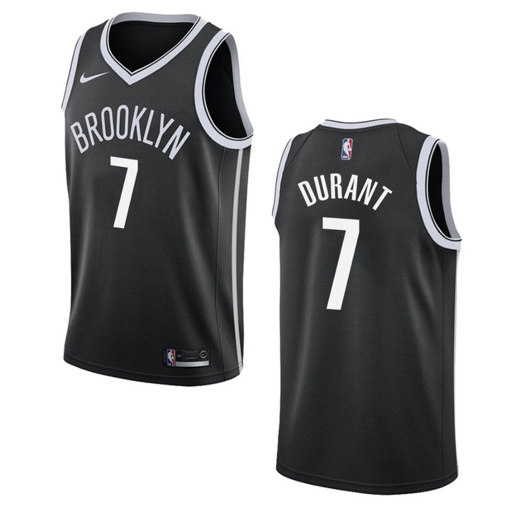 Men's Brooklyn Nets #7 Kevin Durant Icon Swingman Jersey - Black