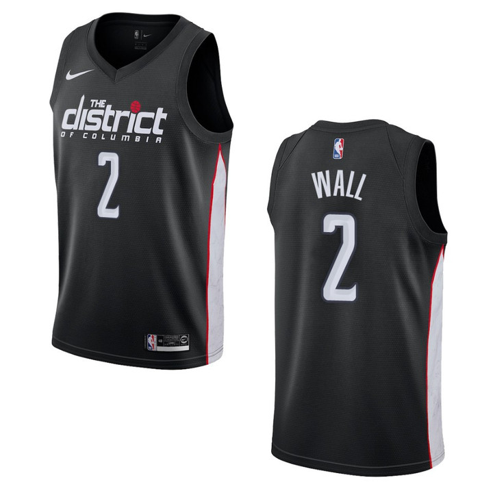 2019-20 Men's Washington Wizards #2 John Wall City Swingman Jersey - Black