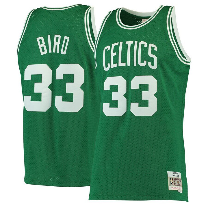 Larry Bird Boston Celtics Mitchell & Ness 1985-86 Hardwood Classics Swingman Jersey - Kelly Green