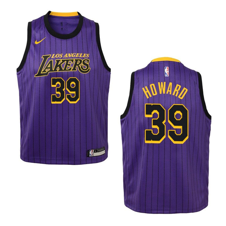 Youth Los Angeles Lakers #39 Dwight Howard City Swingman Jersey - Purple