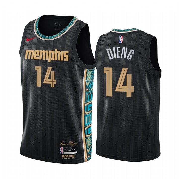 Gorgui Dieng Memphis Grizzlies 2020-21 Black City Jersey New Uniform